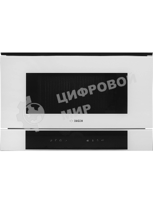 Встраиваемая микроволновая печь Bosch BFL7221W1 белый, 21 л, 900 Вт, переключатели - сенсор, поворотный механизм