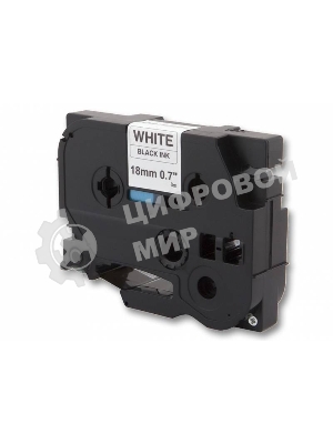 Картридж ленточный Cactus CS-TZ241 18 мм, 8 м, черный шрифт, белый фон, для BROTHER 1230/1280/1280VP/2700VP