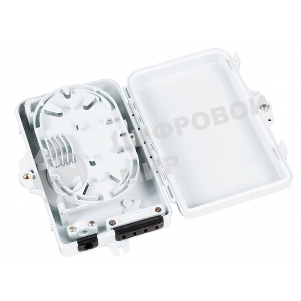 Настенный распределительный бокс на 4 волокна, наружной установки, IP65