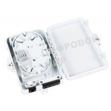 Настенный распределительный бокс на 4 волокна, наружной установки, IP65