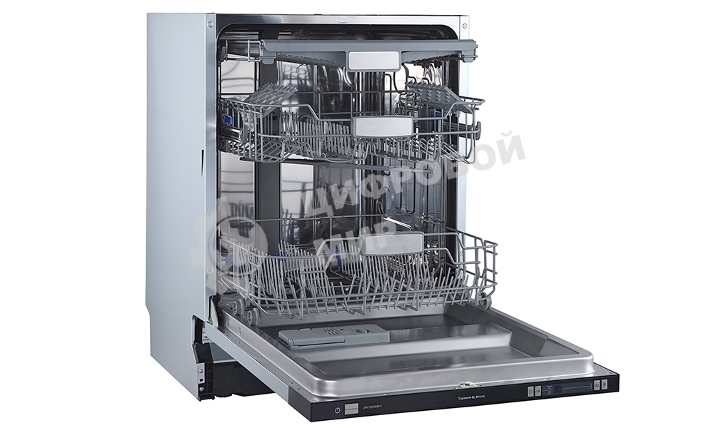 Встраиваемая посудомоечная машина Zigmund & Shtain DW 129.6009 X, черный, 59.8 см, 14 компл., 44 дБ, класс A++