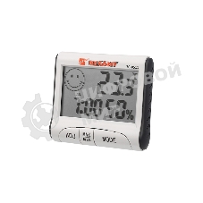 Метеостанции Rexant RM-011 Термогигрометр комнатный с часами и функцией будильника