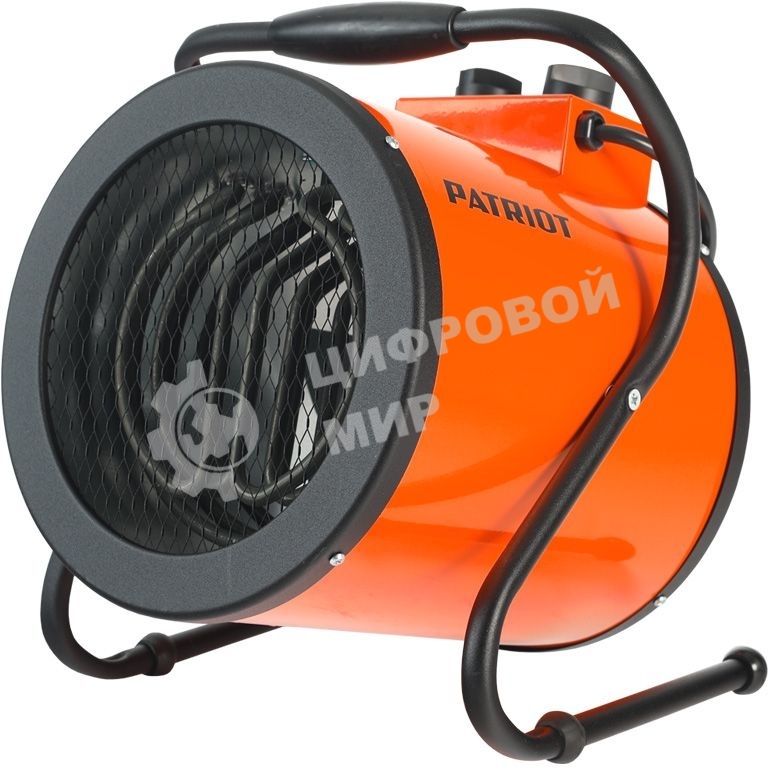 Электрокалорифер PATRIOT PT-R 5 633307265 (Мощность по ступеням 3.0/4.5 кВт, поток воздуха 420м3/час, вес 7кг)