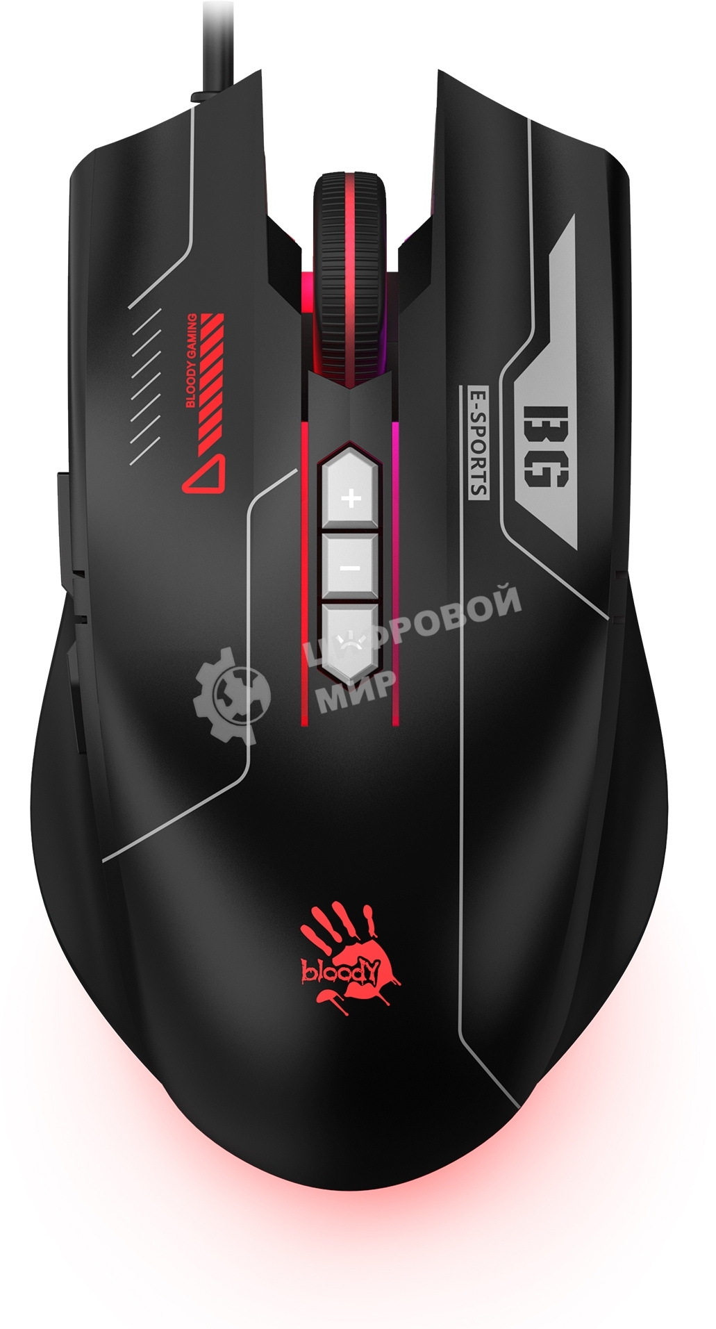 Мышь проводная A4Tech Bloody ES7 черный, 6000 dpi, USB Type-A, кнопки - 8
