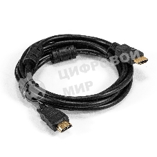 Кабель HDMI ExeGate EX-CC-HDMI-2.0F (19M/19M, 2м, v1.4b, ферритовые кольца, позолоченные контакты)
