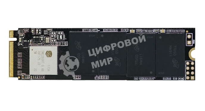 Накопитель SSD KingSpec NE-1Tb, 1Tb, PCIe 3.0 x4, M.2 2280, NVMe, R/W 2400/1900
