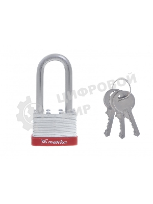 Замок Matrix навесной, 50 мм, удлиненная дужка