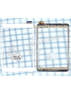 Сенсорное стекло (тачскрин) ZHC-0395A, белое