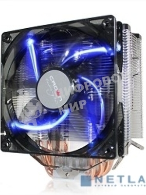 Кулер для процессора Crown CM-5 прозрачный/черный, 120 мм, 1500 об/мин, 30.8 дБ, 4 pin, 187 Вт, 148 мм