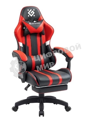 Кресло Defender Colran черный, экокожа, 120 кг, подставка для ног, механизм качания