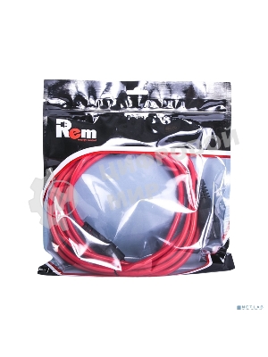 Шнур питания с фиксатором REM IEC 60320 C13/IEC 60320 C14, 10 А/250 В (3 * 1,0), длина 1,8 м, красный R-10-Cord-C13-C14-1.8-Red