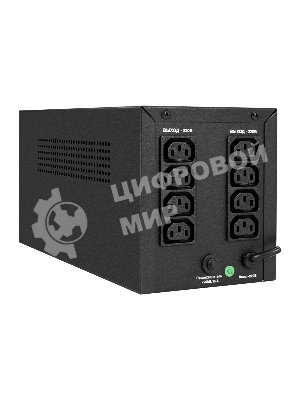 Источник бесперебойного питания ExeGate Smart LB-2000.LCD.AVR.8C13 (2000VA/1200W, цветной LCD, AVR, 8 хC13, батарея 12V 9Ah - 2 шт., металлический корпус, Black)