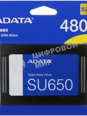 Накопитель SSD ADATA SU650, 480Gb, SATA III, 2.5