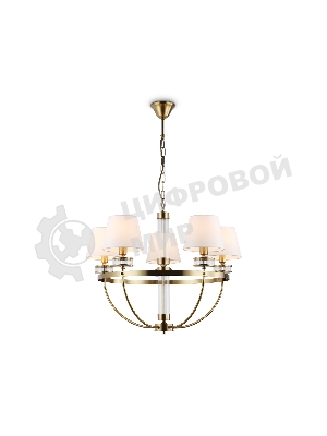 Люстра Ambrella light LH71251/5 BS/WH латунь/белый E14/5 max 40W D700*990