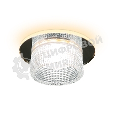 Светильник Ambrella light TN350 CH/CL хром/прозрачный GU5.3+3W (LED WHITE) D95*45