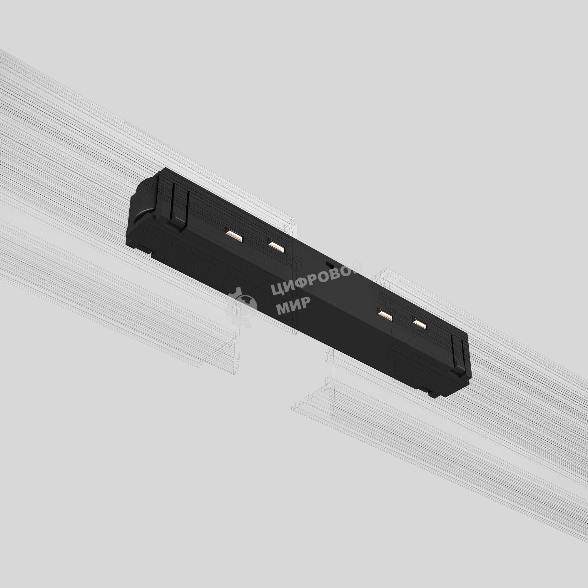 Прямой коннектор Elektrostandard Slim Magnetic черный 95135/00