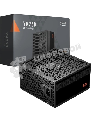Блок питания PCCooler YK750, 750Вт, 80+ Bronze, 135мм, немодульный, черный