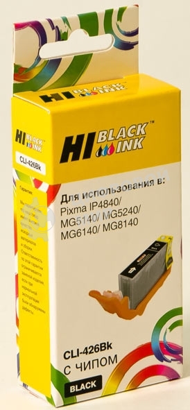 Картридж Canon PIXMA MG5140/5240/6140/8140 (Hi-Black) CLI-426BK, BK
