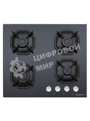 Газовая варочная панель Maunfeld EGHG.64.2CB/G, 4 конфорки, закаленное стекло, черный