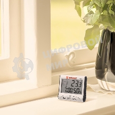 Метеостанции Rexant RM-011 Термогигрометр комнатный с часами и функцией будильника