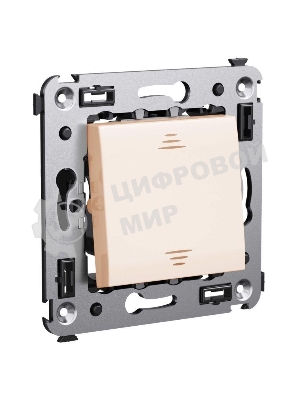 Выключатель одноклавишный DKC Avanti Ванильная дымка