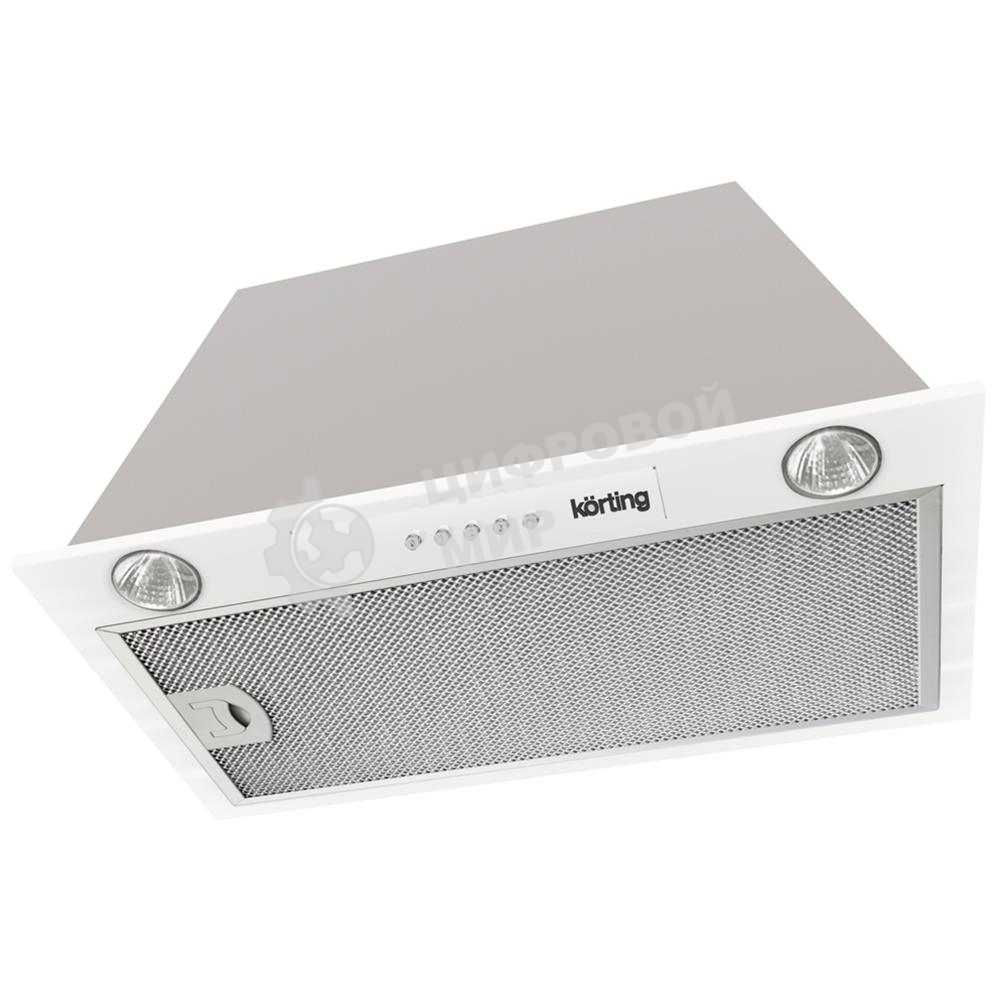Вытяжка встраиваемая Korting KHI 6530 W белый, 52 см, 450 куб. м/ч, 52 дБ