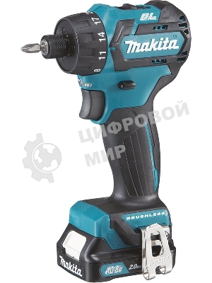 Дрель-шуруповерт Makita DF032DWAE, 12 В, 2 Ач, 35 Нм, бесщеточный