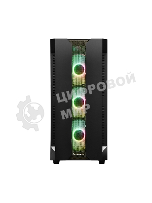 Компьютерный корпус CHIEFTEC HUNTER GS-01B-OP без БП, боковая панель из закаленного стекла, 3xARGB LED 120мм вентилятора спереди, 1xARGB LED 120мм вентилятор сзади, черный, ATX