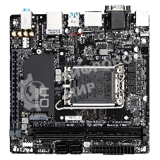 Материнская плата Gigabyte H610I, LGA 1700, Intel H610, 2xDDR5, 4xSATA, 1xM.2, 1xPCIe 4.0 x16, 1xHDMI, 1xVGA, 2xDP, 1x 1Gb LAN, 2xUSB-A 3.2 Gen 1, 4xUSB-A 2.0, 3x 3.5 мм, 7.1, Mini-ITX