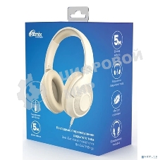 Проводные наушники Ritmix RH-544TV бежевый, накладные, Jack 3.5 мм