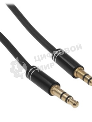 Кабель аудио Cablexpert CCAB-02-35MM-2MB, 3.5 Jack (M)/3.5 Jack (M), черный, 2м, блистер