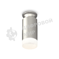 Светильник Ambrella Light XS6324081 SSL/MCH/FR серебро песок/хром матовый/белый матовый MR16 GU5.3 (N6904, C6324, N6248)