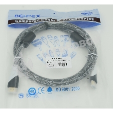 Кабель HDMI Ver.1.4 черный jack HDMI(19pin)/HDMI(19pin) 1.8м феррит.кольца позолоченные контакты