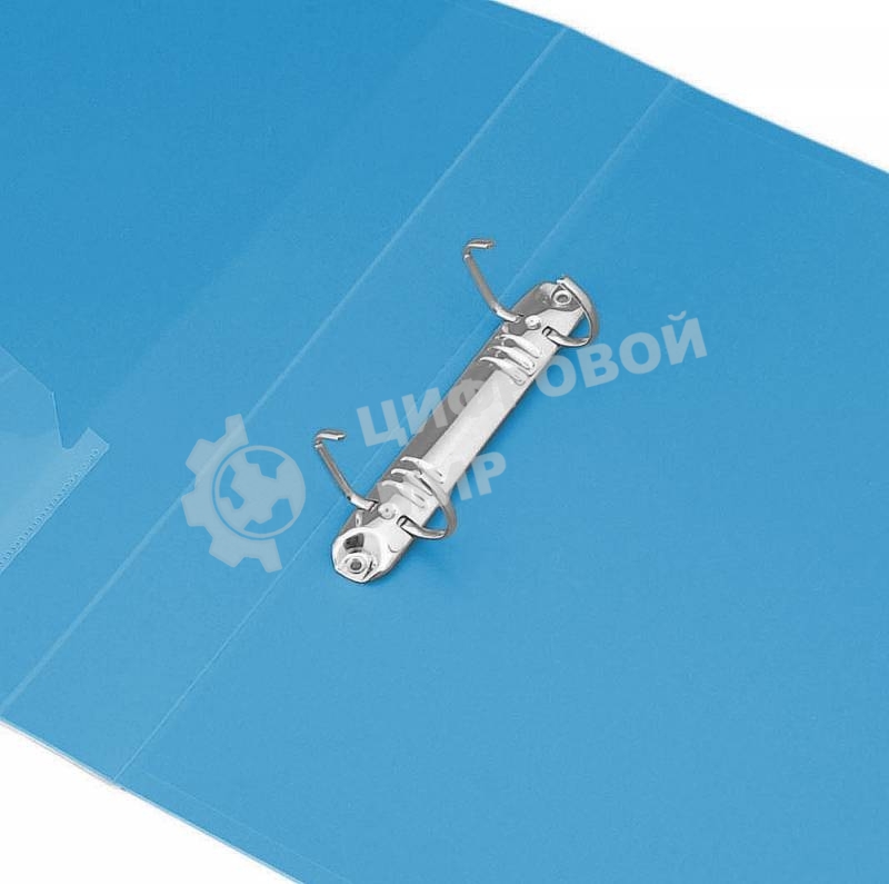 Папка на 2-х D-кольцах Бюрократ -0840/2DBLU A4, пластик, 0.8мм корешок 40мм, внутренний и торцевой карман, синий
