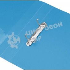 Папка на 2-х D-кольцах Бюрократ -0840/2DBLU A4, пластик, 0.8мм корешок 40мм, внутренний и торцевой карман, синий