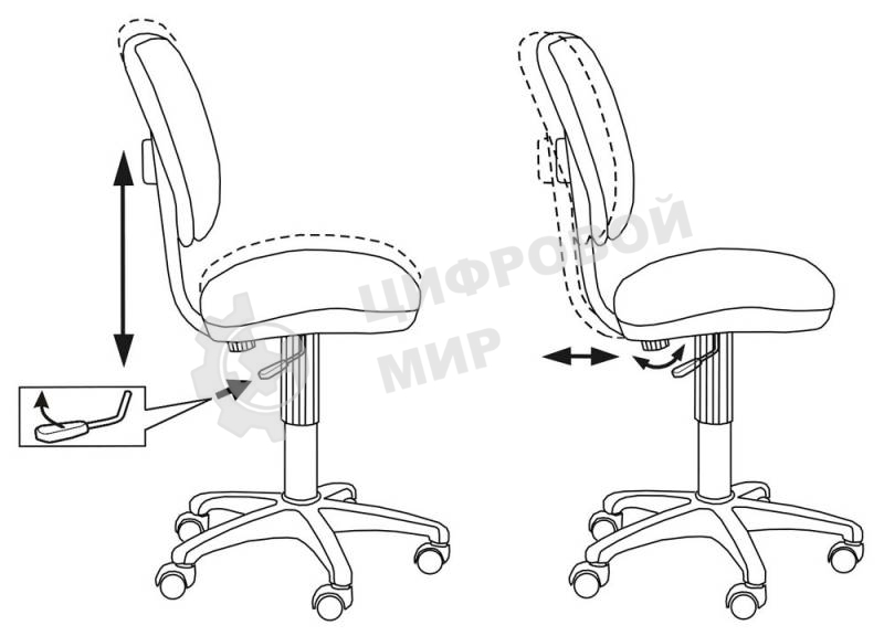 Кресло Бюрократ CH-204NX/26-22 красный 26-22