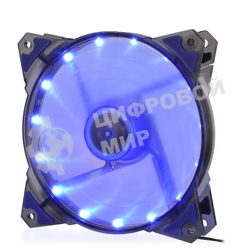 Вентилятор для корпуса Crown CMCF-12025S-1221 черный/синий, 120 мм, 1650 об/мин, 28 дБ, 3 pin