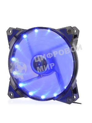 Вентилятор для корпуса Crown CMCF-12025S-1221 черный/синий, 120 мм, 1650 об/мин, 28 дБ, 3 pin