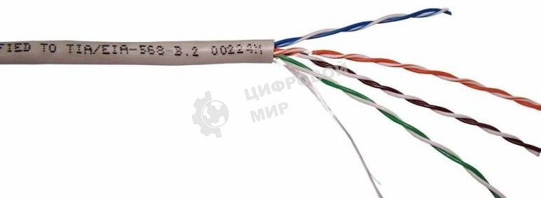 Кабель информационный Lanmaster TWT-5EUTP2-LSZH кат.5е U/UTP не экранированный 2X2X24AWG LSZH внутренний 305м белый	