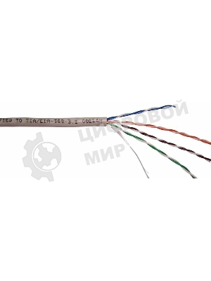 Кабель информационный Lanmaster TWT-5EUTP2-LSZH кат.5е U/UTP не экранированный 2X2X24AWG LSZH внутренний 305м белый	