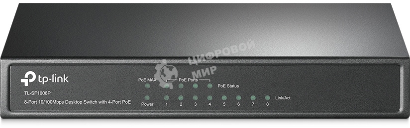 Коммутатор TP-Link SMB TL-SF1008P Коммутатор 8-port 10/100M Desktop PoE Switch