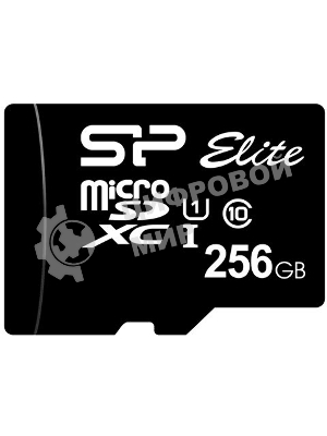 Флеш карта microSDXC 256Gb Class10 Silicon Power SP256GbSTXBV1V20 Elite w/o adapter