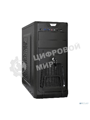 Компьютерный корпус Miditower ExeGate CP-603UB Black, ATX, (CP450W, 80мм), 2*USB+2*USB 3.0, Audio, замок блокировки кнопки питания