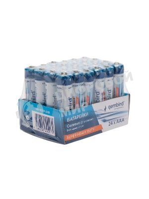 Батарейки солевые Gembird GB-R03P-24B, тип AAA, 24шт, коробка