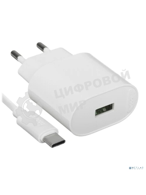 Сетевое зарядное устройство HOCO C109A/Сетевое ЗУ + Кабель Type-C 1m/QC 3.0/1 USB/Выход: 18W/White