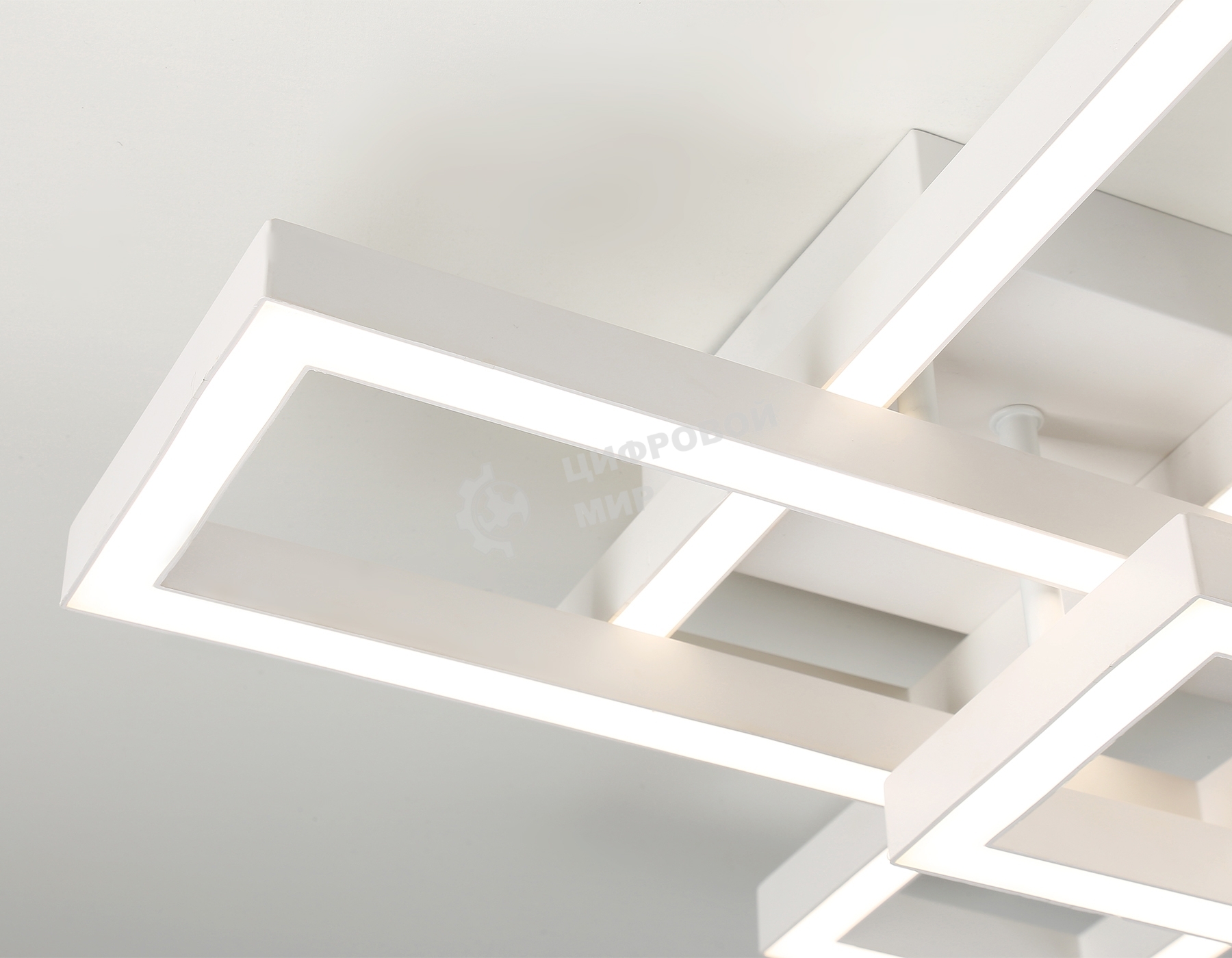 Потолочный светодиодный светильник Ambrella light FA1001/2+2 WH белый 65W 3000K-6400K 550*453*130 (ПДУ ИК)