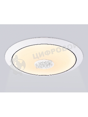 Музыкальный светодиодный светильник Ambrella light FZ720 WH белый IP20 52W 3000-6500K+RGB Music 450*65 (ПДУ ИК)