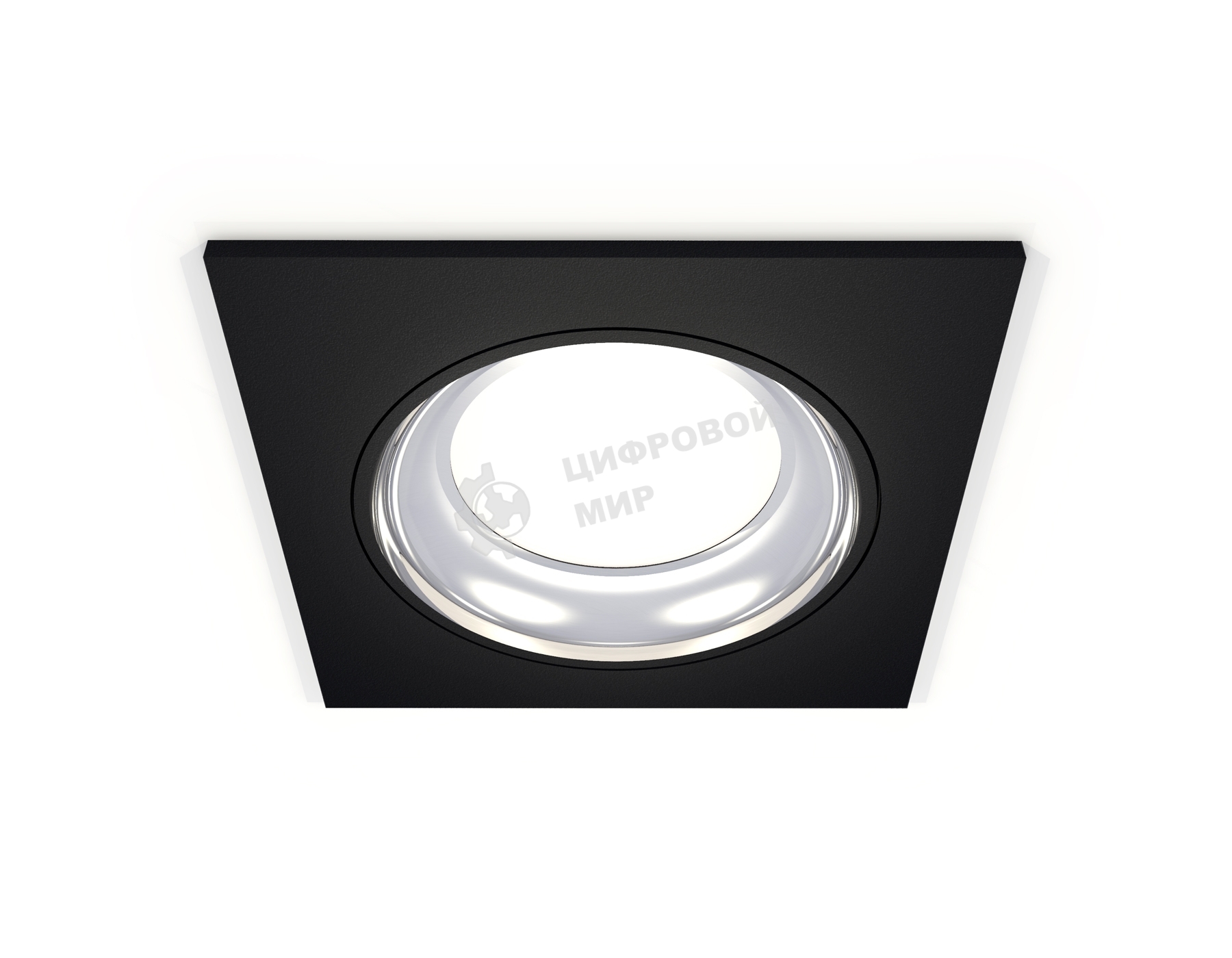 Комплект встраиваемого светильника Ambrella light XC7632061 SBK/PSL черный песок/серебро полированное MR16 GU5.3 (C7632, N7023)