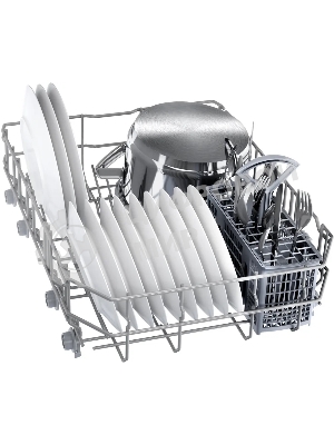 Встраиваемая посудомоечная машина Bosch SPV2IKX01Q 45см.,Home Connect, Класс A-А-A;5 прогр.:Экономичная, Интенсивная 70°, Quick L, Быстрое мытье 45°C, персональная программа. Удаленный запуск через приложение на смартфоне, IntensiveZone, 1/2 Загрузка, HygienePlus, Турбо, программа самоочистки посудомоечной машины 9 компл.посуды; сделано в Польше