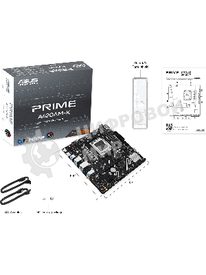 Материнская плата ASUS PRIME A620M-K, AM5, AMD A620, 2xDDR5, 4xSATA, 1xM.2, 1xPCIe 4.0 x16, 1xPCIe 3.0 x1, 1xHDMI, 1xDP, 1x1Gb LAN, 4xUSB-A 5Gbps, 2xUSB-A 2.0, 3x3.5 мм, 7.1, mATX